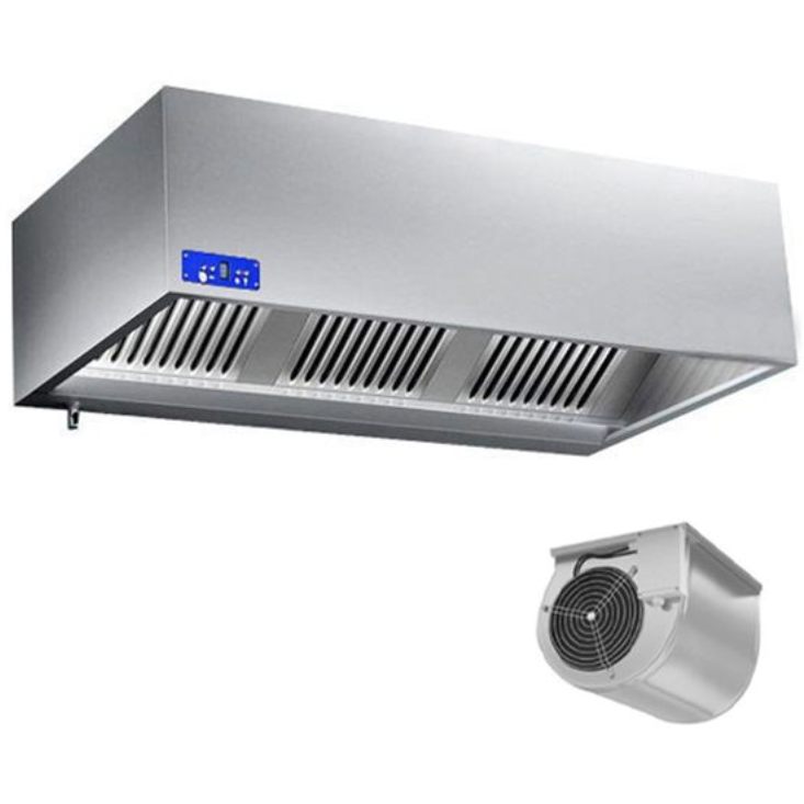 <transcy>Cappa a parete cubica dinamica da 2,0 m - con motore, dimmer, filtri e lampada</transcy>
