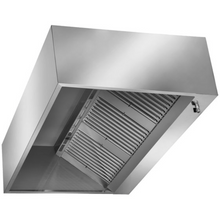 Görseli Galeri görüntüleyiciye yükleyin, Hotte inox murale cubique dynamique 1,2 m  - avec moteur, contrôleur, filtre et la lampe
