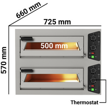 Cargue la imagen en la galería, PIZZAGROUP - Four à pizza électrique 4+4x25 cm manuel / Italie
