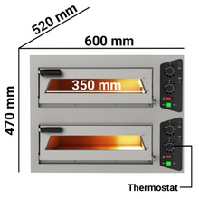 Görseli Galeri görüntüleyiciye yükleyin, PIZZAGROUP - Four à pizza électrique 1+1x35 cm / 230 volt manuel / Italie
