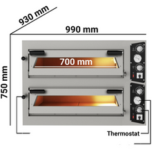 Görseli Galeri görüntüleyiciye yükleyin, PIZZAGROUP - Four à pizza électrique 4+4 x (ø35 cm) manuel / Italie
