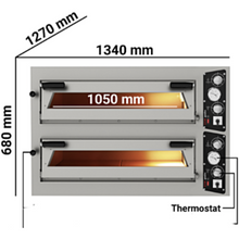 Görseli Galeri görüntüleyiciye yükleyin, PIZZAGROUP - Four à pizza électrique 9+9 x (ø35 cm) manuel / Italie
