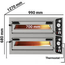 Cargue la imagen en la galería, PIZZAGROUP - Four à pizza électrique 6+6 x (ø35 cm) - En profondeur manuel / Italie
