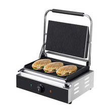 Cargue la imagen en la galería, Grill Panini - Grill de contact 0,43 m - rainuré en haut et en bas
