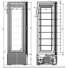 Cargue la imagen en la galería, GLEE - Vitrine de congélation - pâtisserie - Glee Glass 43 - 313 Litres - Froid statique
