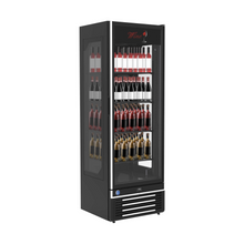 Carica l&#39;immagine nel visualizzatore di Gallery, GLEE - Frigo mural à boissons (vins) vitré sur les côtés - Glee Glass Winery - 280 Litres - Full Black
