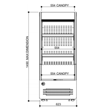 Lade das Bild in den Galerie-Viewer, GLEE - Armoire murale réfrigérée ouverte - self service - Joy30 Lite 3m1 (Sushis ou viande) - 258 Litres
