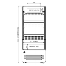 Lade das Bild in den Galerie-Viewer, GLEE - Armoire murale réfrigérée ouverte - self service - Joy30 Lite Dark SmartScreen - 258 Litres - Full black
