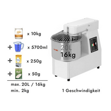 Cargue la imagen en la galería, PIZZAGROUP - 1 vitesse - Pétrin 20 litres – 230 Volt
