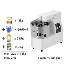 Carica l&#39;immagine nel visualizzatore di Gallery, &lt;transcy&gt;Impastatrice da 22 litri con testa fissa / 18 kg - 230 Volt&lt;/transcy&gt;
