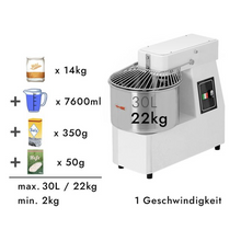 Cargue la imagen en la galería, PIZZAGROUP - Pétrin - 1 vitesse - 30 litre(s) / 22 kg – 230 Volt
