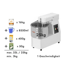 Cargue la imagen en la galería, PIZZAGROUP - Pétrin - 1 vitesse - 33 litre(s) / 25 kg – 230 Volt
