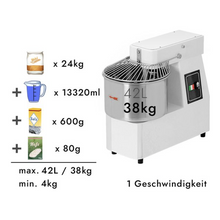 Cargue la imagen en la galería, PIZZAGROUP - Pétrin - 1 vitesse - 42 Litres avec tête fixe / 38 kg - 400 Volt
