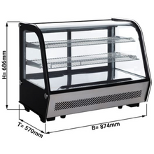 Carica l&#39;immagine nel visualizzatore di Gallery, &lt;transcy&gt;Tavolo vetrina refrigerato - 120 litri - argento - Bestseller - panoramico&lt;/transcy&gt;
