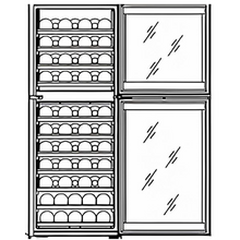 Load image into Gallery viewer, Cave à vin - 160 litres - avec 2 zones climatiques
