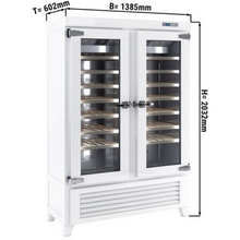 Charger l&#39;image dans la galerie, Cave à vin de 640 litres - blanc - avec 2 portes verre
