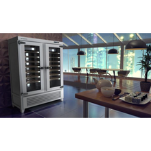 Charger l&#39;image dans la galerie, Cave à vin de 640 litres - blanc - avec 2 portes verre
