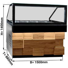 Cargue la imagen en la galería, SOPRANO - Saladette 1,5 m - 4x GN 1/1
