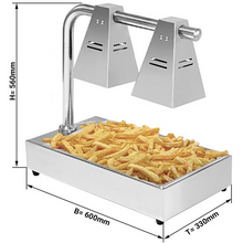 Carica l&#39;immagine nel visualizzatore di Gallery, Chauffe-snack / Pont chauffant PREMIUM GN 1/1*65 mm - avec 2 lampes chauffantes

