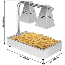 Görseli Galeri görüntüleyiciye yükleyin, Chauffe-snack / Pont chauffant PREMIUM GN 1/1*65 mm - avec 2 lampes chauffantes
