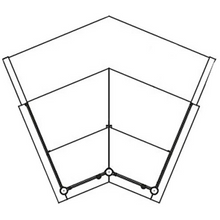 Load image into Gallery viewer, BEBET - Vitrine à pâtisserie réfrigérée d&#39;angle 1,05 m / 0,99 m (intérieur)
