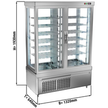 Lade das Bild in den Galerie-Viewer, Vitrine de congélation panoramique double porte - 12 Grilles de rangement - Gris
