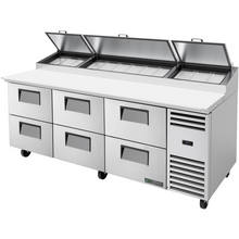 Charger l&#39;image dans la galerie, TRUE REFRIGERATION - Table à pizza 12 x GN 1/3 - 6 tiroirs - American style
