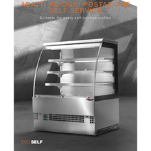 Görseli Galeri görüntüleyiciye yükleyin, TECNODOM - Armoire murale réfrigérée ouverte - Self Service - EVO 180 SELF - Inox noir
