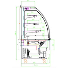 Görseli Galeri görüntüleyiciye yükleyin, TECNODOM - EVO 60 V - Vitrine de pâtisserie réfrigérée 0,6 m
