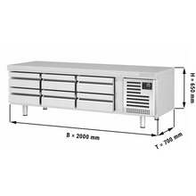 Charger l&#39;image dans la galerie, Table froide soubassement réfrigéré (GN) + 6 tiroirs 1/3 - PREMIUM
