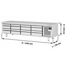 Charger l&#39;image dans la galerie, Table froide soubassement réfrigéré (GN) + 8 tiroirs 1/3 - PREMIUM
