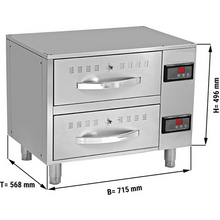 Görseli Galeri görüntüleyiciye yükleyin, Petit meuble chauffant soubassement chauffant 0,82 m - GN 1/1
