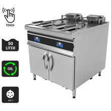 Lade das Bild in den Galerie-Viewer, Friteuse automatique à élévation électrique - 2 x 25 Litres - PREMIUM

