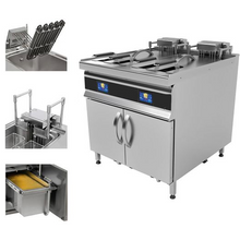 Lade das Bild in den Galerie-Viewer, Friteuse automatique à élévation électrique - 2 x 25 Litres - PREMIUM
