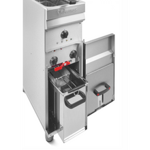 Charger l&#39;image dans la galerie, VALENTINE - EVO 250T - Friteuse sur pied 10 Litres - 11 Kw TURBO - Swiss made - EcoGastro
