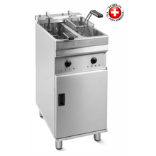 Lade das Bild in den Galerie-Viewer, VALENTINE - EVO 2200 - Friteuse double  sur pied 2x8 Litres - 14,4 Kw - Swiss made - EcoGastro - EcoGastro
