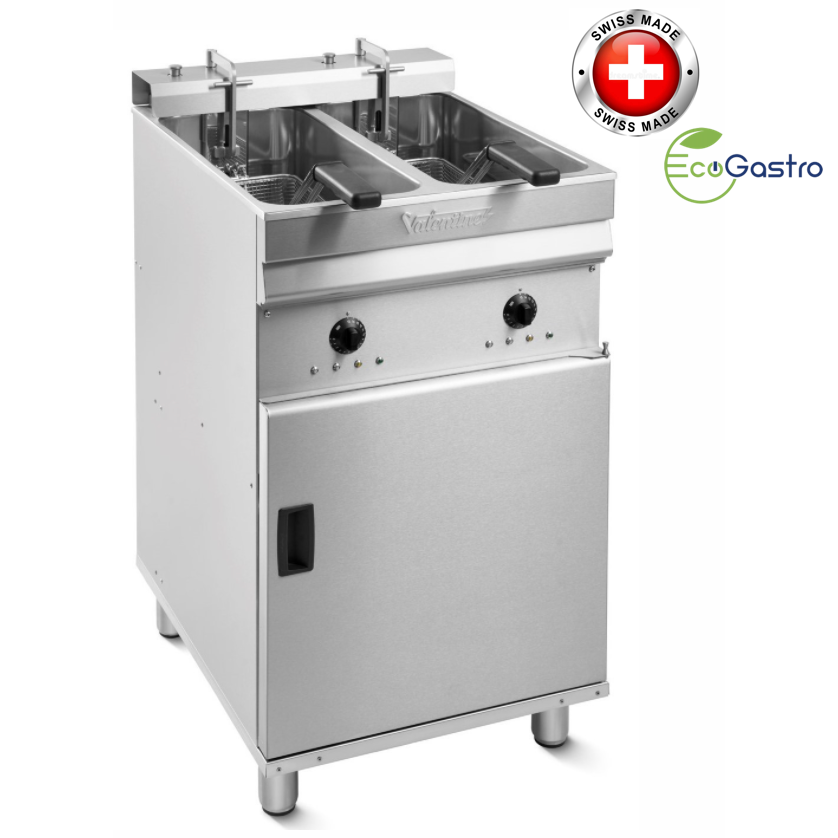 VALENTINE - EVO 2525T - Friteuse sur pied 2x 10 Litres - 22 Kw TURBO - Swiss made - EcoGastro