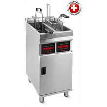 Cargue la imagen en la galería, VALENTINE - Computer EVO 2525- Friteuse double sur pied 2x 10 Litres - 14,4 Kw - Swiss made - EcoGastro
