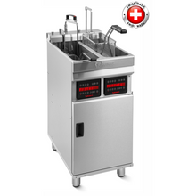 Load image into Gallery viewer, VALENTINE - Computer EVO 2525- Friteuse double sur pied 2x 10 Litres - TURBO - 22 Kw - Swiss made - EcoGastro
