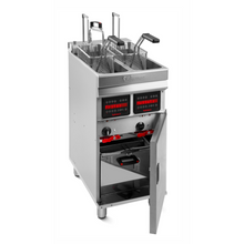 Load image into Gallery viewer, VALENTINE - Computer EVO 2525- Friteuse double sur pied 2x 10 Litres - TURBO - 22 Kw - Swiss made - EcoGastro
