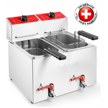Charger l&#39;image dans la galerie, VALENTINE - TF55 - Friteuse de table double 5+5 - 7,2kw - Swiss made
