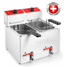 Cargue la imagen en la galería, VALENTINE - TF55 - Friteuse de table double 5+5 - 7,2kw - Swiss made
