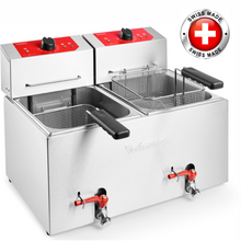 Görseli Galeri görüntüleyiciye yükleyin, VALENTINE - TF77 - Friteuse de table double 7+7 litres - 2 x 3,6 Kw - Swiss made
