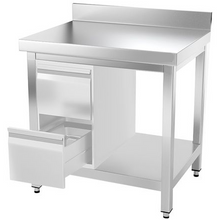 Load image into Gallery viewer, Tiroirs pour table en inox 0,4 m PREMIUM - 2 tiroirs pour tables de travail 700 profonde
