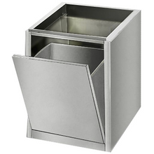 Load image into Gallery viewer, Poubelle à porte basculante inox - 0,4 m - Soubassement pour table de travail de profondeur 700

