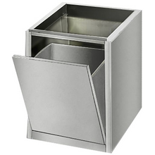 Görseli Galeri görüntüleyiciye yükleyin, Poubelle à porte basculante inox - 0,4 m - Soubassement pour table de travail de profondeur 700
