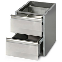 Cargue la imagen en la galería, Tiroirs pour table en inox 0,4 m PREMIUM - 2 tiroirs pour tables de travail 700 profonde
