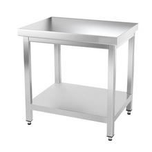 Lade das Bild in den Galerie-Viewer, Table de travail inox PREMIUM 0,7 m - Avec étagère basse

