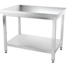 Cargue la imagen en la galería, Table de travail inox PREMIUM 1,0 m - Avec étagère basse
