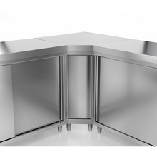 Lade das Bild in den Galerie-Viewer, Armoire de travail inox PREMIUM 0,8 m - avec portes battantes
